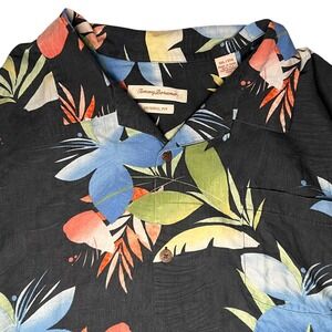 Tommy Bahama Mens 3XL Silk Button Down Hawaiian Shirt Floral Tropical Resort AOP